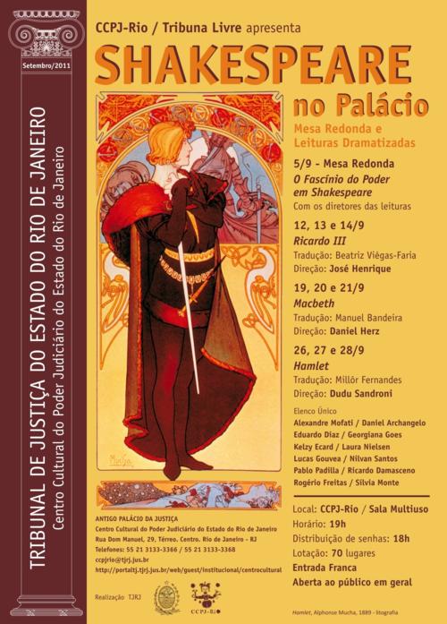 Cartaz  - Shakespeare no Palácio
