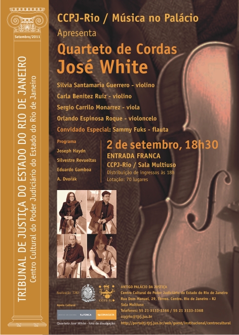 Cartaz - Música no Palácio 'Quarteto José White'