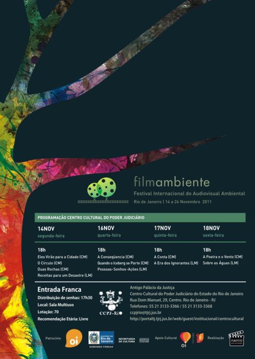Cartaz - Cinema no Palácio III - FilmAmbiente - Festival Internacional do Audiovisual Ambiental
