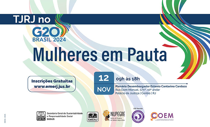 imagem - TJRJ no G20 - Mulheres em pauta