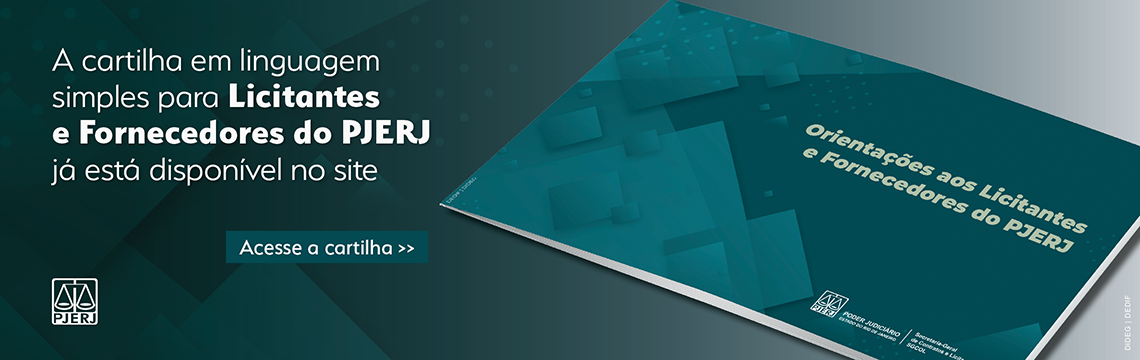 imagem - A cartilha em linguagem simples para Licitantes e Fornecedores do PJERJ já está disponível no site - Acesse a cartilha