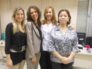 A equipe do COPPD: Fernanda, Rosane, Vilma e Maria.