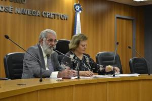 O Corregedor-Geral da Justiça, Desembargador Valmir de Oliveira Silva, e a Presidente do TJ, Desembargadora Leila Mariano