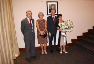 O presidente e o ex-presidente do TJRJ com as esposas