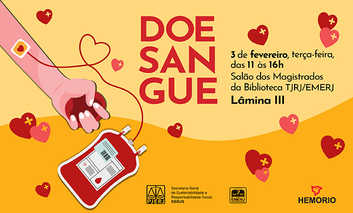 imagem - Campanha de doação de sangue será realizada no Fórum Central no dia 3 de fevereiro