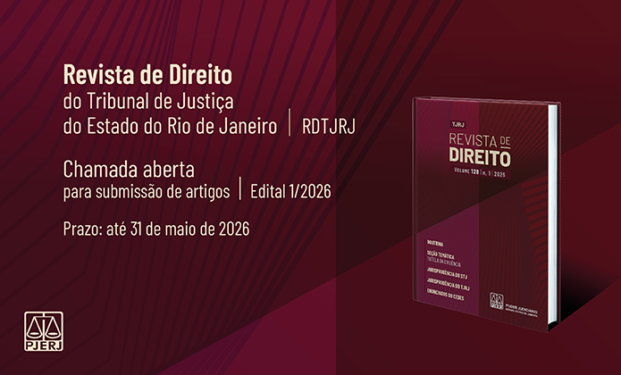 imagem - Aberta a chamada de artigos para a Revista de Direito do TJRJ