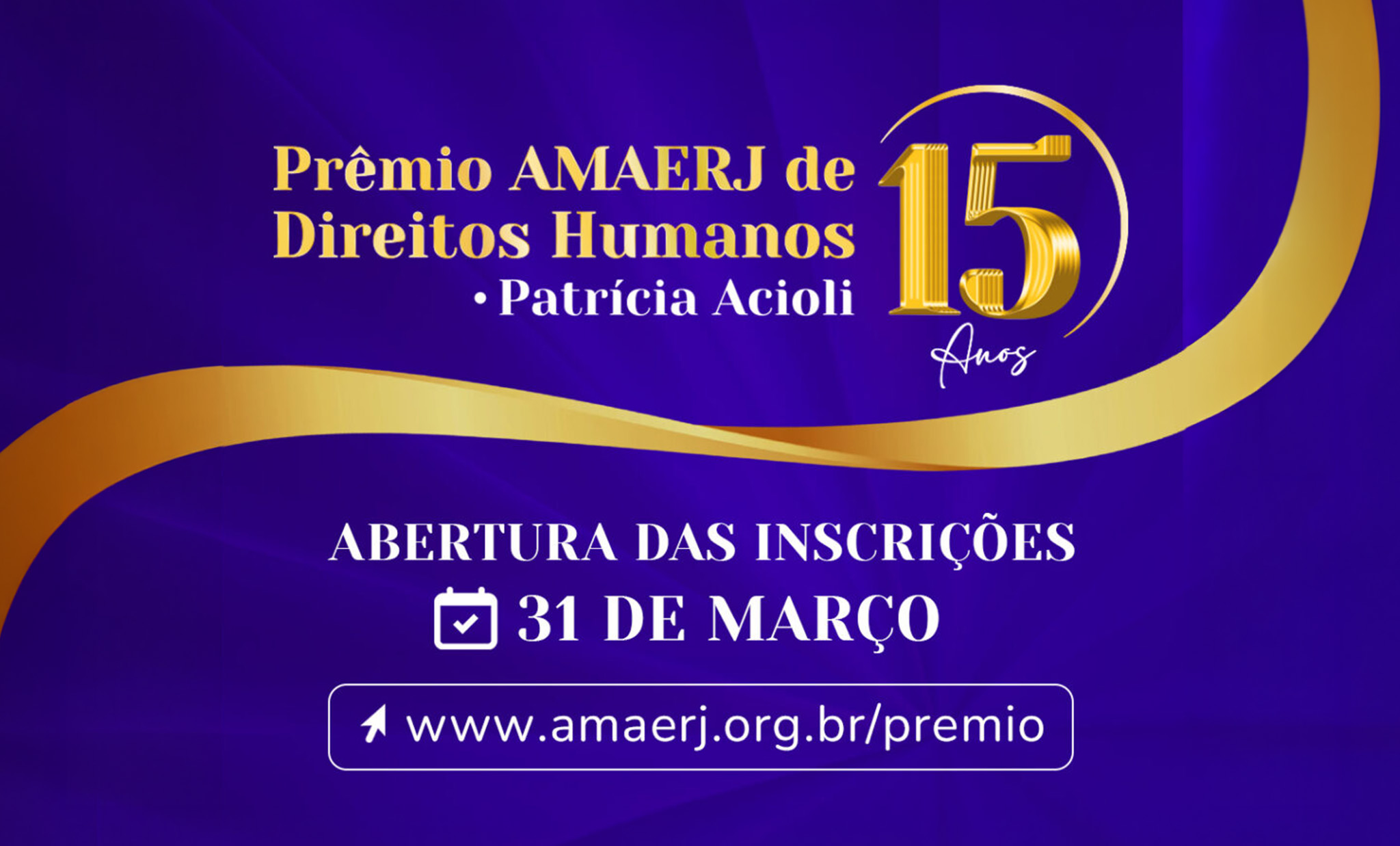 imagem - Inscrições para 15º Prêmio Amaerj de Direitos Humanos – Patrícia Acioli começam dia 31