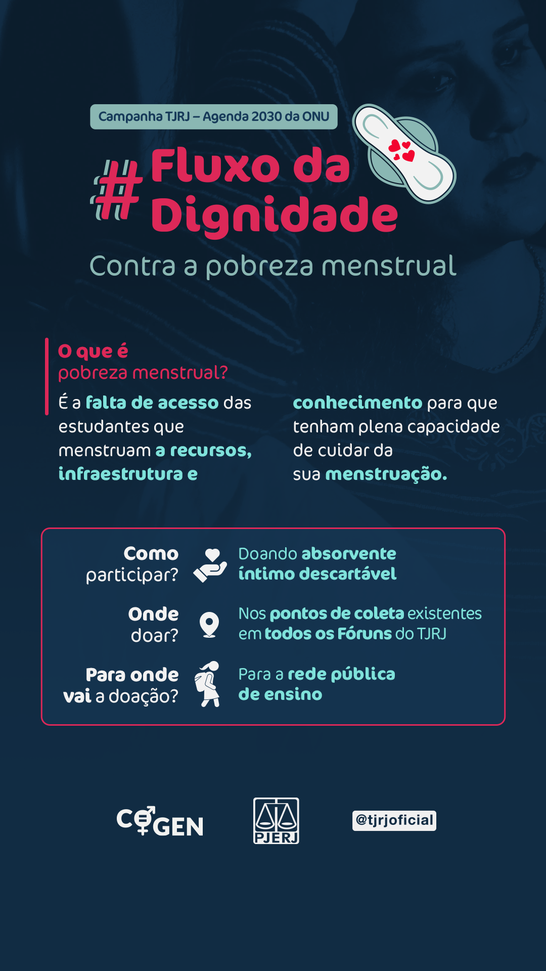 Pobreza menstrual: Comitê de Igualdade de Gênero do TJRJ lança campanha de doação de absorvente íntimo na próxima segunda (5/7)