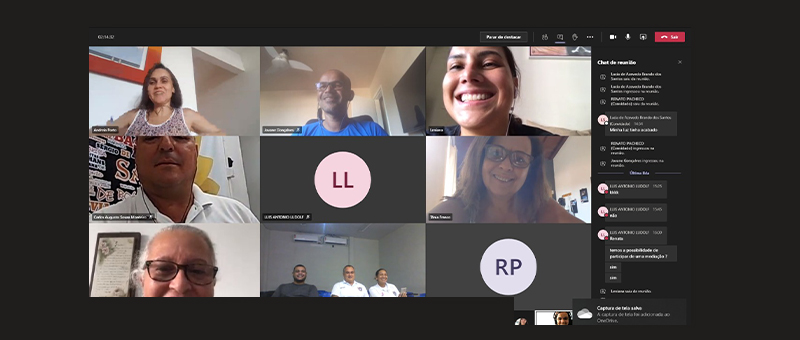 Videoconferência de uma das aulas da capacitação promovida pelo Nupemec
