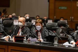 Em seu discurso, a desembargadora Maria Celeste Jatahy destacou as dificuldades do exercício da Magistratura