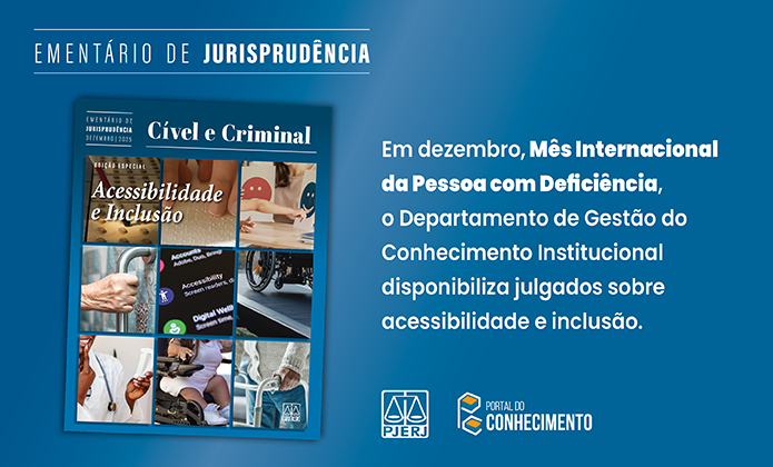 imagem - TJRJ publica Ementário Temático sobre acessibilidade e inclusão