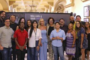 Anna Paula e as equipes do Museu da Justiça