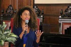 Lívia Prado, arte educadora do Museu da Justiça