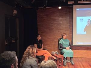 Tatiana Lima Brandão, Históriadora e membra do NAPJUS, Val Gomes, documentarista, socióloga e pesquisadora.