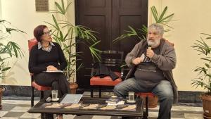 Siléa Macieira e o convidado Marcelo Lemos