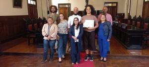 Yuri Mendes e a equipe do Museu da Justiça de Niterói