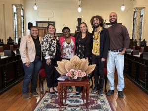 Ana Luísa Magalhães e a equipe do Museu da Justiça de Niterói