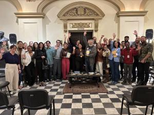 Marcelo Lemos e a equipe do Museu da Justiça do Rio de Janeiro