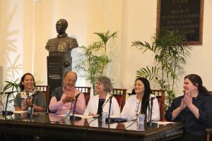 Primeira mesa do seminário "A partilha do imperador Pedro II: inventário, coleções e diálogos contemporâneos"