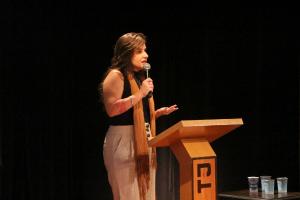 Lydia de Carvalho, historiadora do Museu da Justiça, mediadora do evento