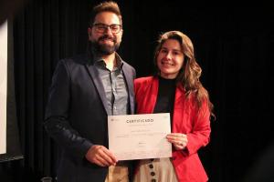 João Carlos Nara Jr e Lydia Coelho, historiadora do Museu da Justiça