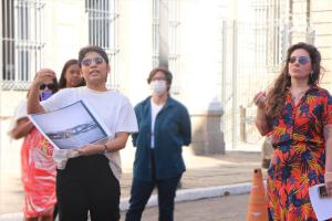 Tayna Louise e Lydia de Carvalho, historiadoras do Museu da Justiça