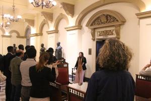 Lydia de Carvalho, apresenta os detalhes e segredos da arquitetura do Museu da Justiça