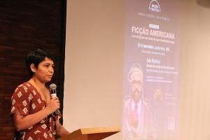 Tayná Louise, faz a mediação do evento