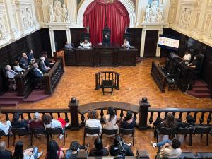 Mesa de abertura da Exposição "Entre Histórias e Utopias: o legado de Joel Rufino"