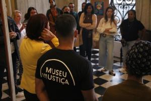 Visita mediada apresentou os espaços do Museu da Justiça