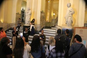 Visita mediada apresentou os espaços do Museu da Justiça