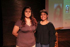 Dra. Valquíria Velasco e a historiadora do Museu da Justiça Tayná Louise de Maria