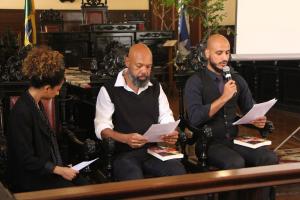 Educativo do Museu no Troca de Livros, homenagem a Isaac Bardavid