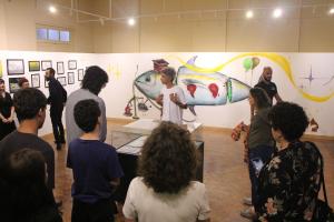 Marcelo fez uma visita guiada na exposição