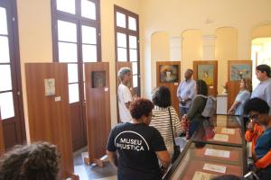 Marcelo fez uma visita guiada na exposição