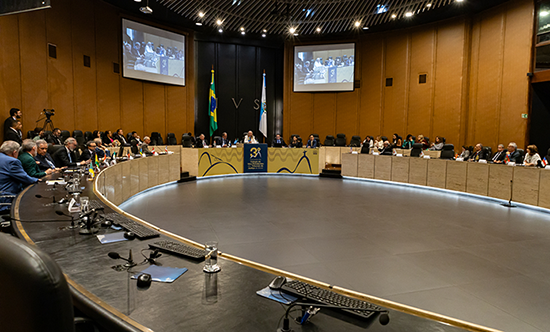 O encontro reuniu vice-presidentes de Tribunais de Justiça de todo o Brasil no Plenário Desembargador Estênio Cantarino Cardozo do Tribunal de Justiça do Estado do Rio de Janeiro