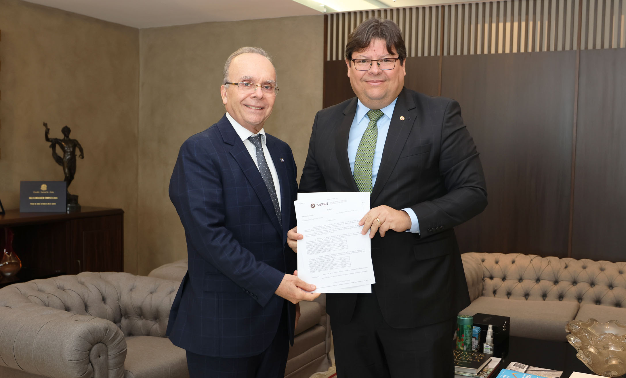                        O presidente do TJRJ, desembargador Ricardo Cardozo, e o procurador-geral de Justiça Luciano Mattos