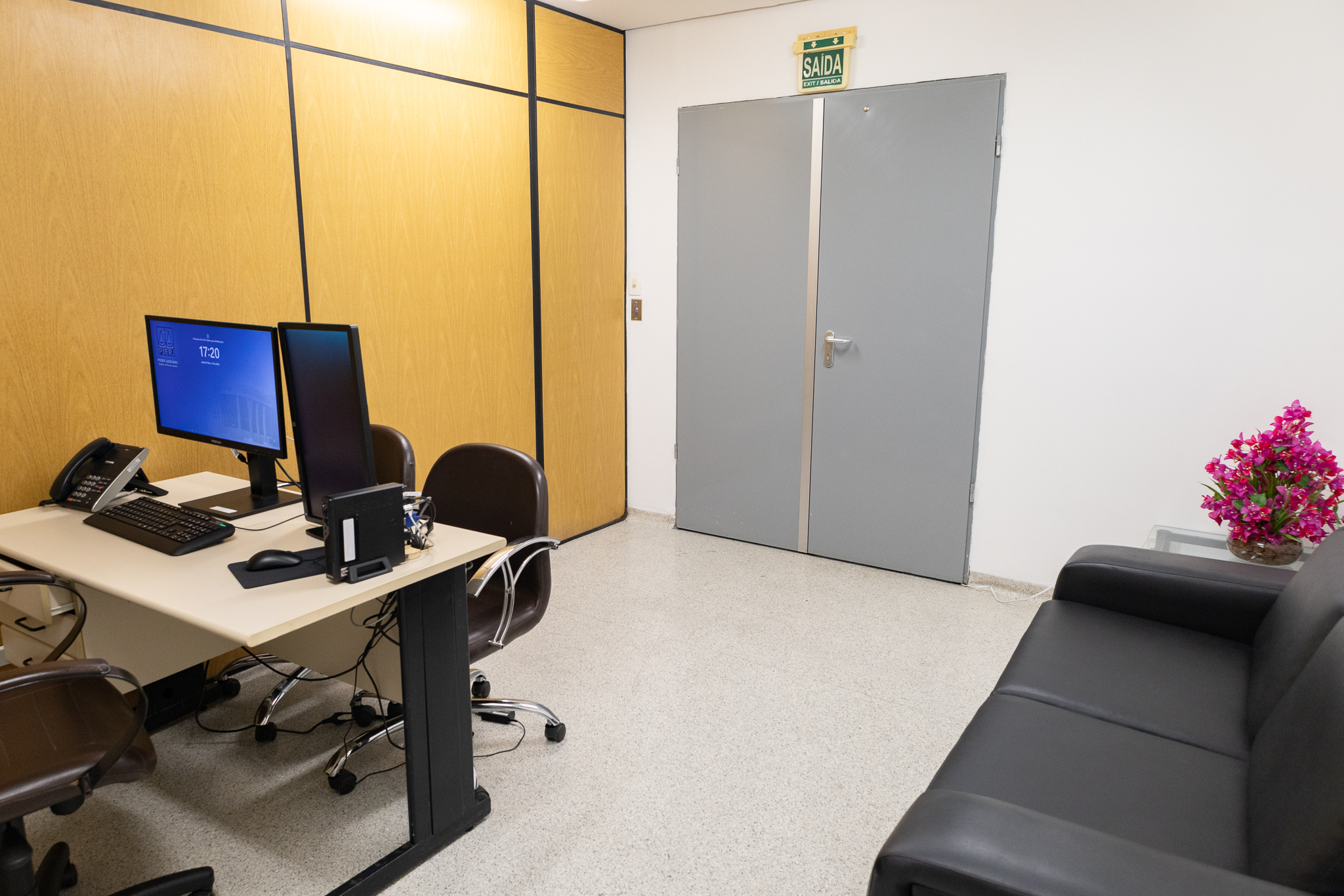 A nova Sala de Acolhimento do Posto Avançado do Juizado do Torcedor do Maracanã