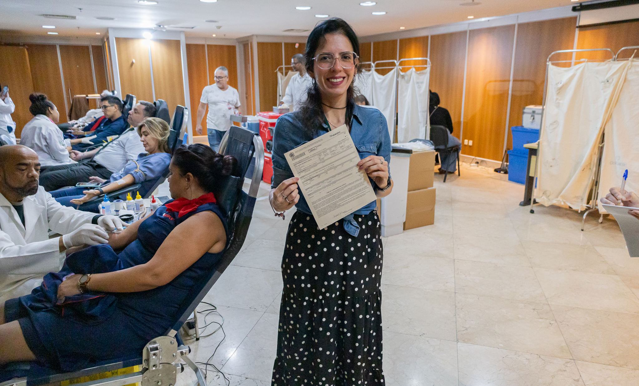 Ingrid Cardoso participou da ação promovida pelo TJRJ em parceria com o Hemorio nesta quarta-feira (28/8)