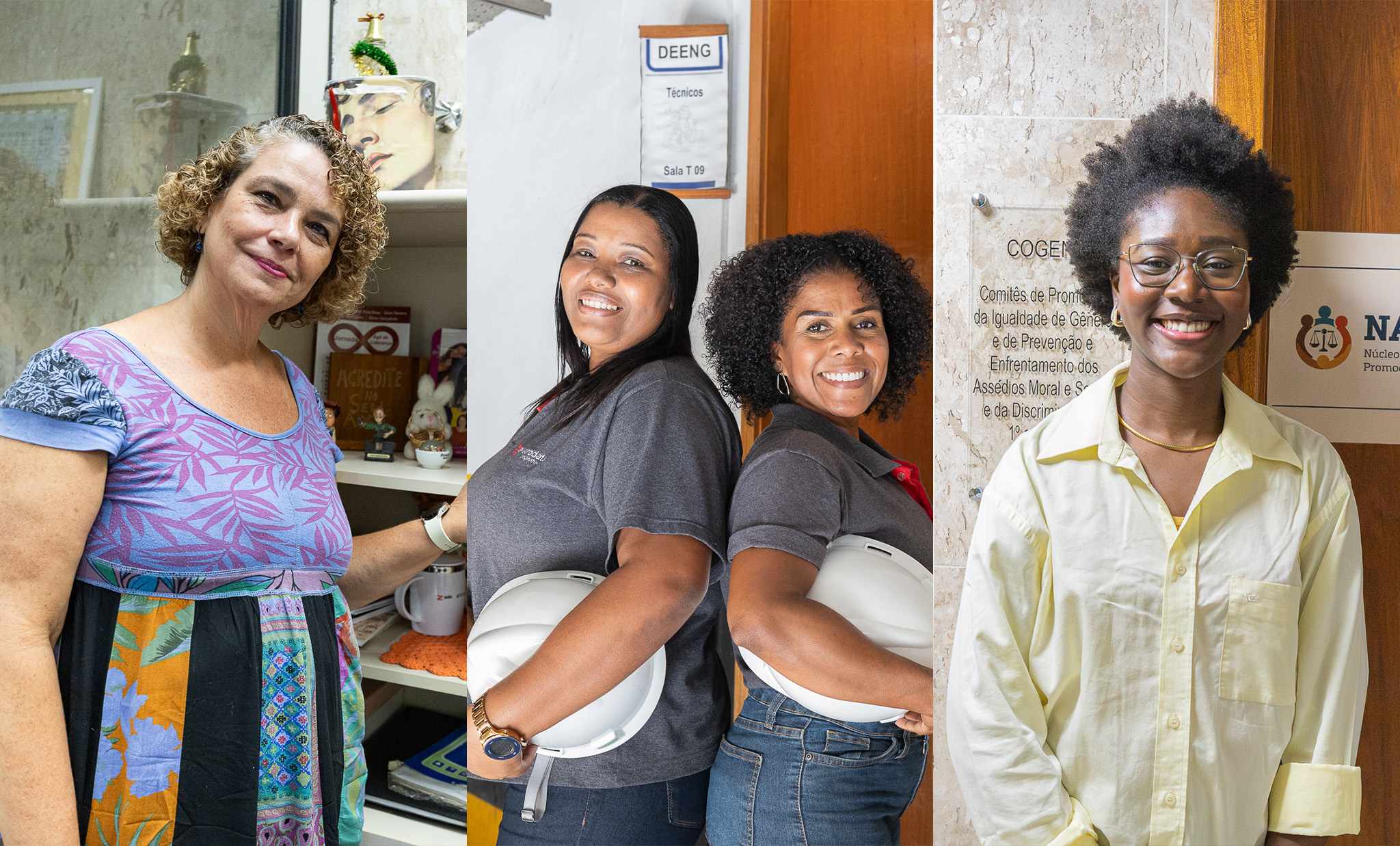 A imagem apresenta uma montagem de fotos com as quatro mulheres citadas no texto. 