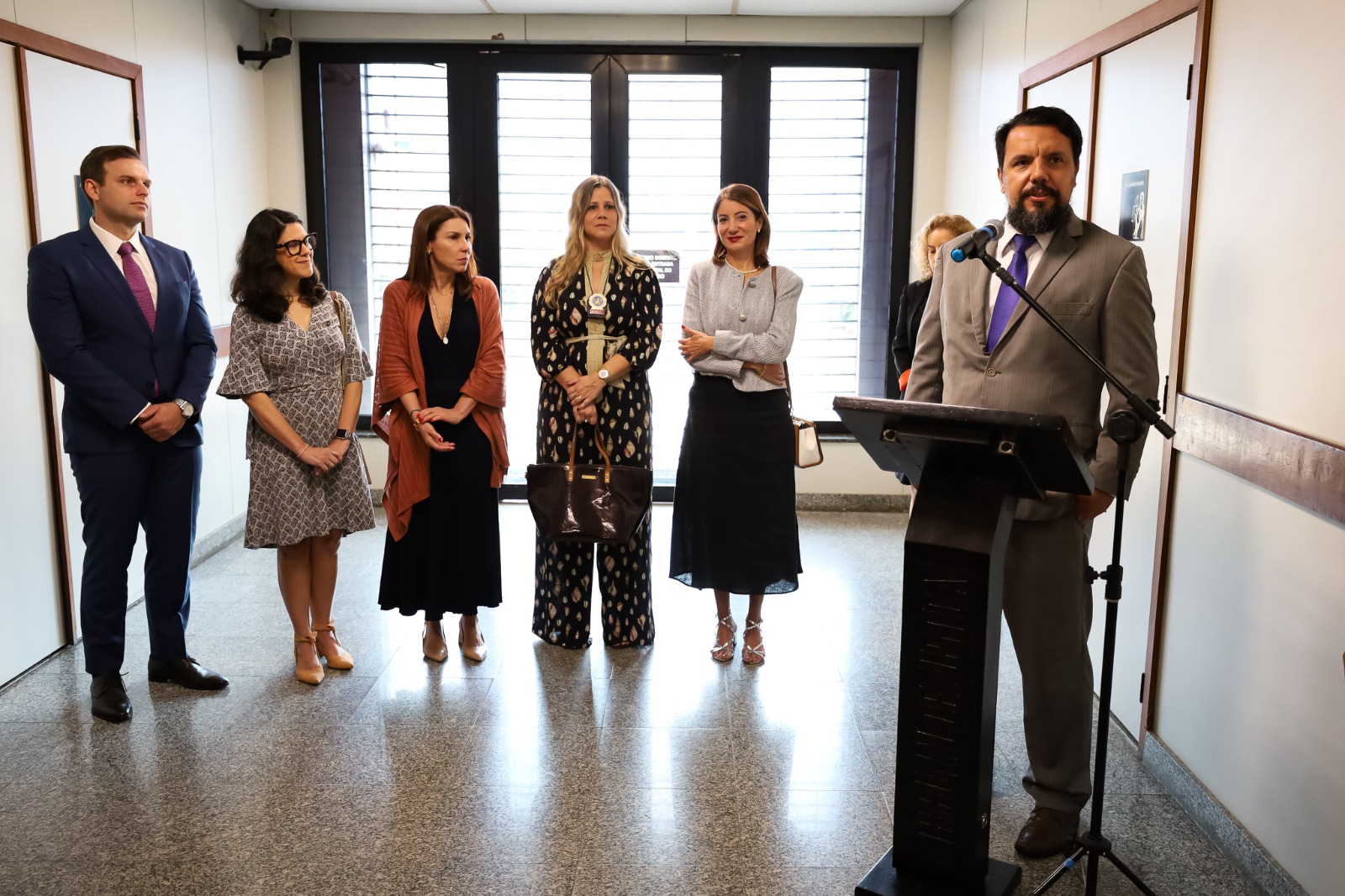 Juiz Glauber Bitencourt Soares da Costa, diretor do Fórum de Belford Roxo, agradece à administração do TJRJ pela instalação das novas serventias