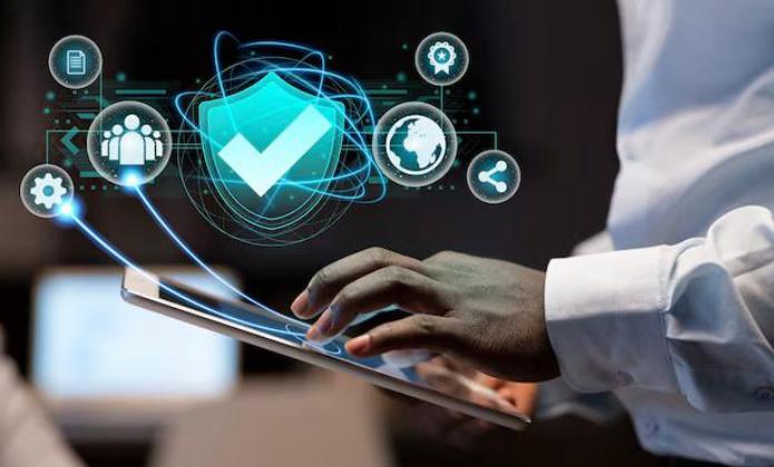 imagem de uma mão tocando em um tablet 