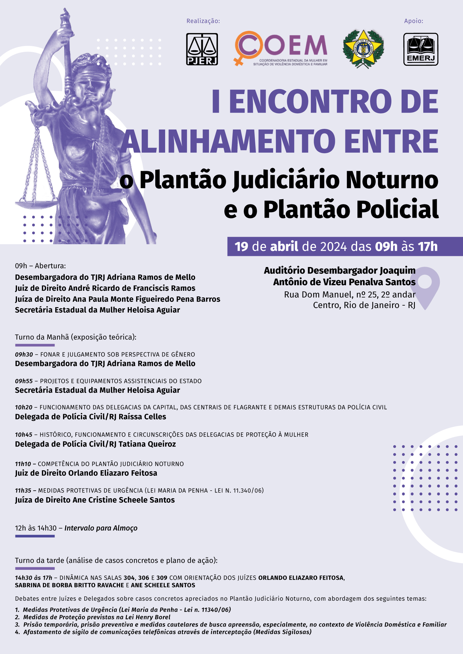 I encontro de Alinhamento entre o Plantão Judiciário Noturno e o plantão Policial