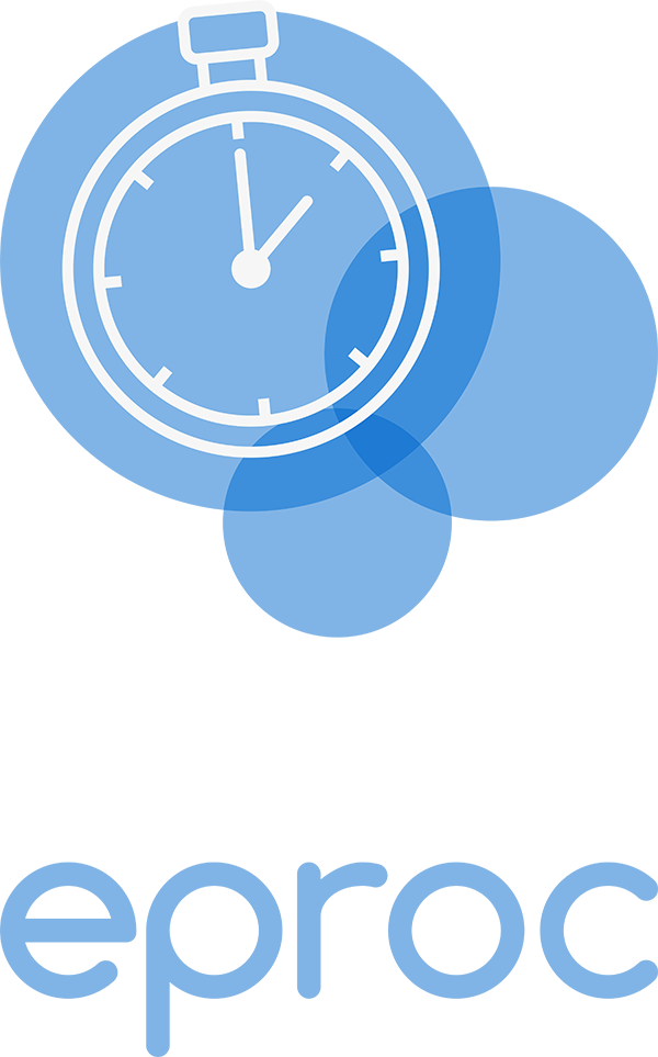 Logo do minuto eproc em azul e preto